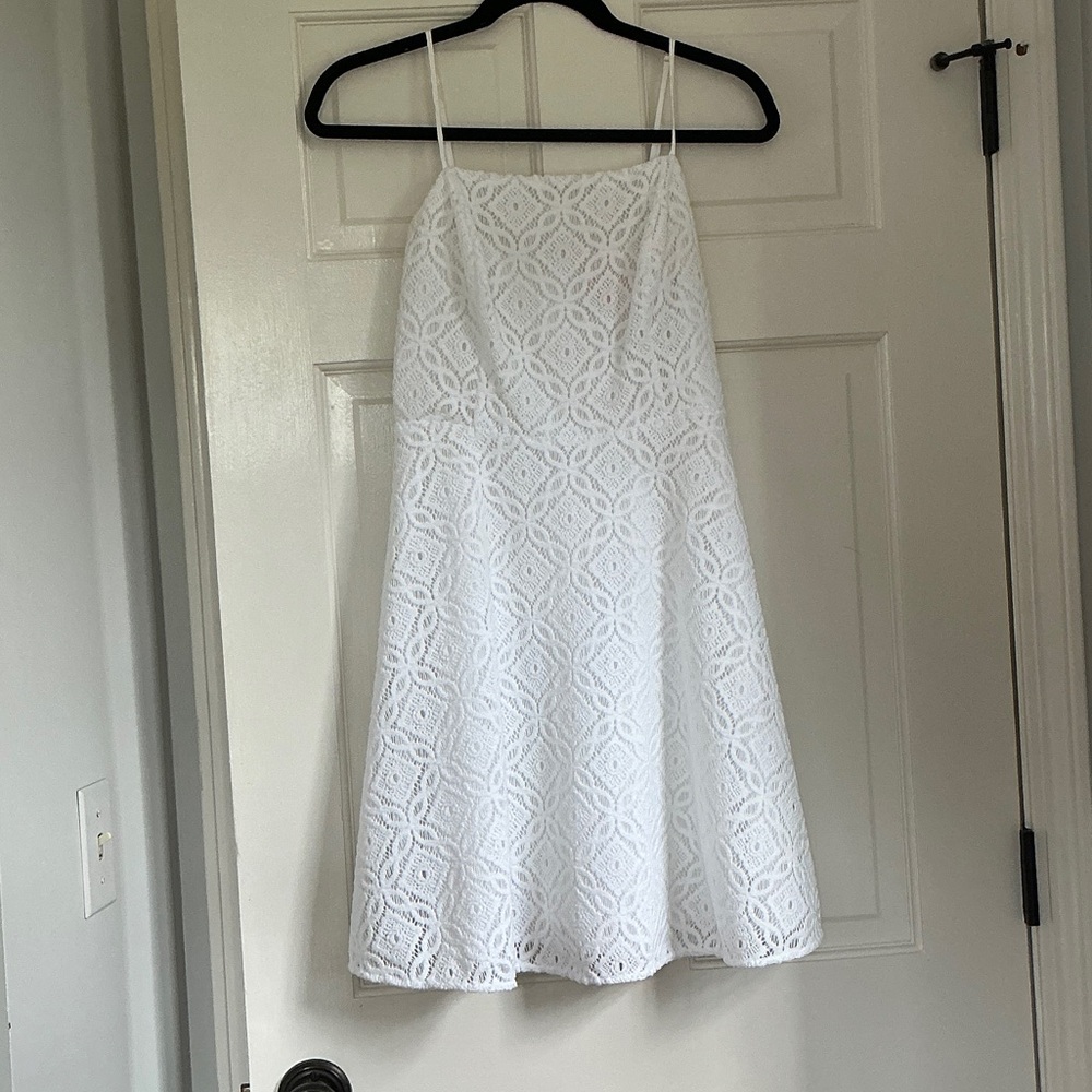 Lilly Pulitzer White Lace Midi Dress
